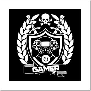 gamer emblem - gaming Posters and Art